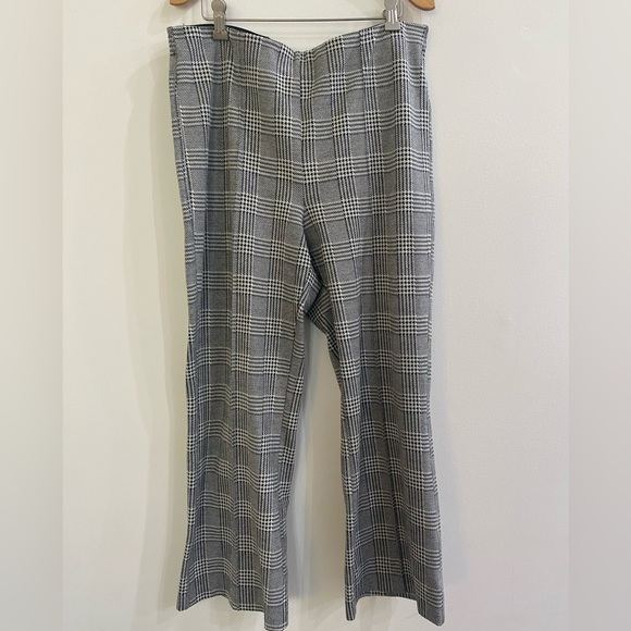 Anthropologie Black and White Plaid Wide Leg Pants - Picture 1 of 5